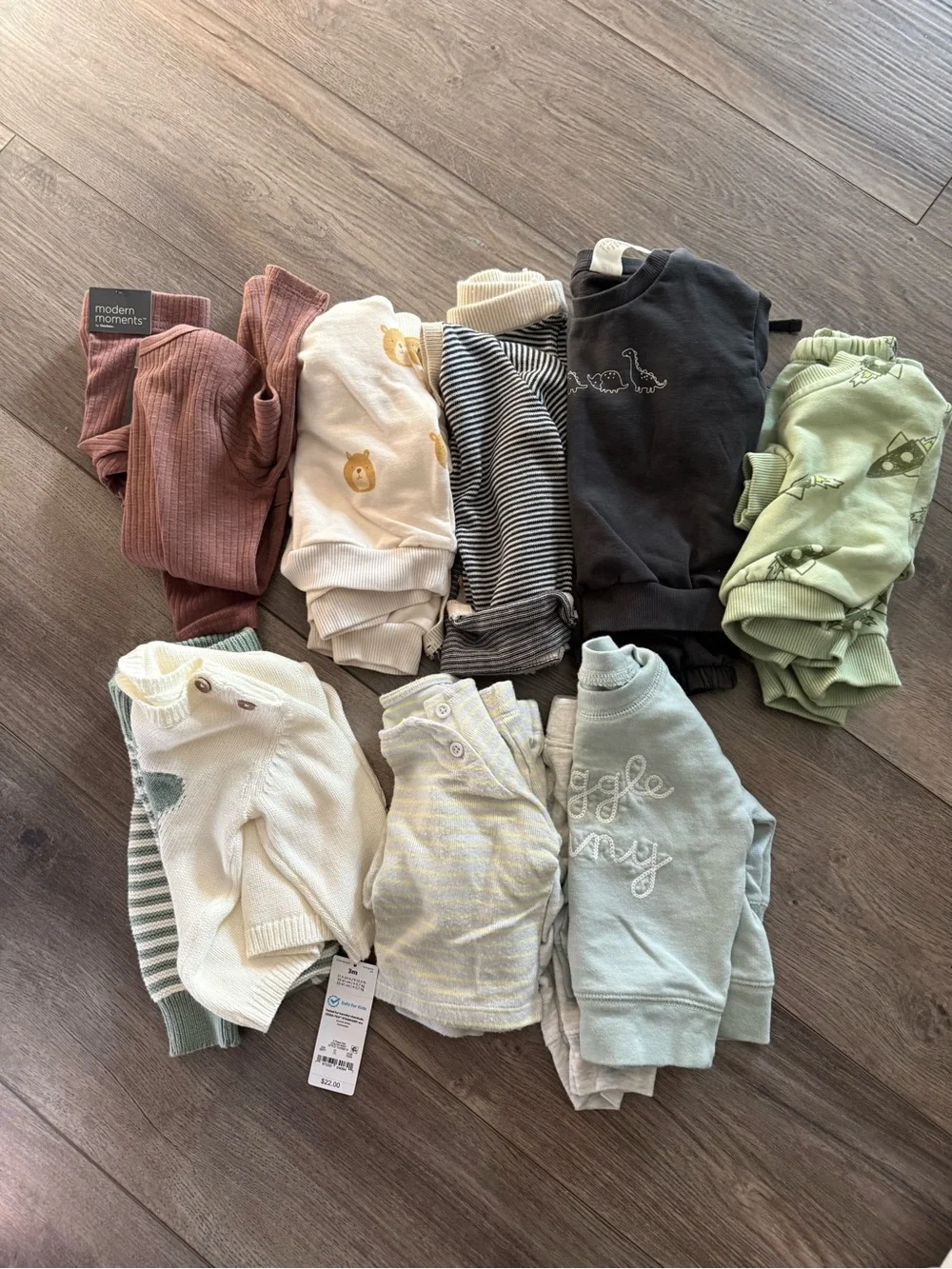 H&M Kids Matching Sets in Rusty Rose, Cream, Black, Sage, Light Blue